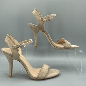 NEW Pelle Moda Women’s Karen Heeled Sandals Beige Size 9M